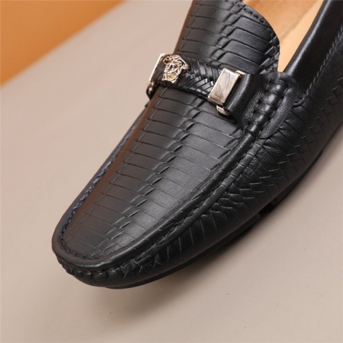 Replica Versace Leather Shoes For Men #845399 $85.00 USD for Wholesale