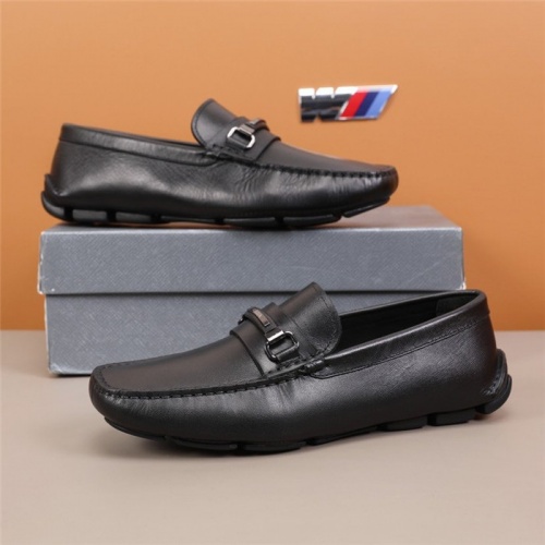 Prada Leather Shoes For Men #845400 $92.00 USD, Wholesale Replica Prada Leather Shoes