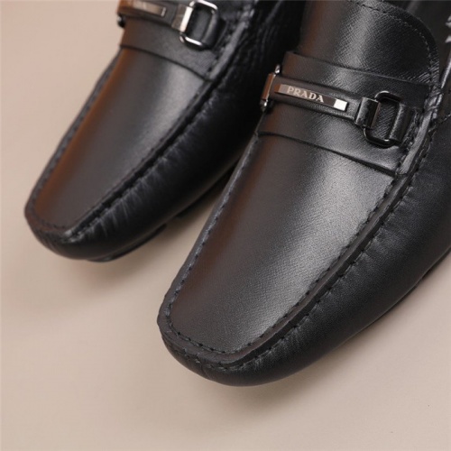 Replica Prada Leather Shoes For Men #845400 $92.00 USD for Wholesale