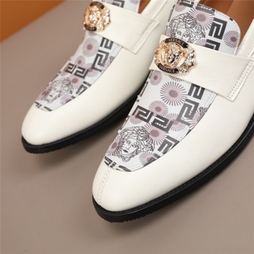Replica Versace Leather Shoes For Men #845413 $96.00 USD for Wholesale