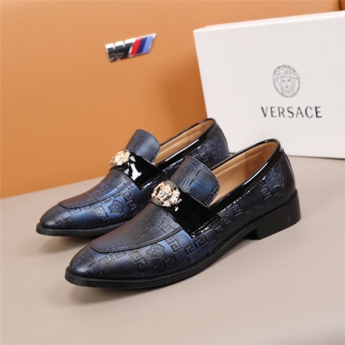 Replica Versace Leather Shoes For Men #845414 $96.00 USD for Wholesale