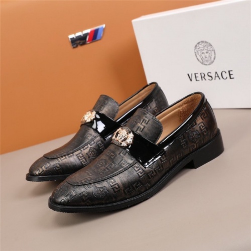 Replica Versace Leather Shoes For Men #845416 $96.00 USD for Wholesale