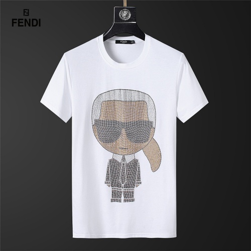 Fendi T-Shirts Short Sleeved For Men #845649 $32.00 USD, Wholesale Replica Fendi T-Shirts