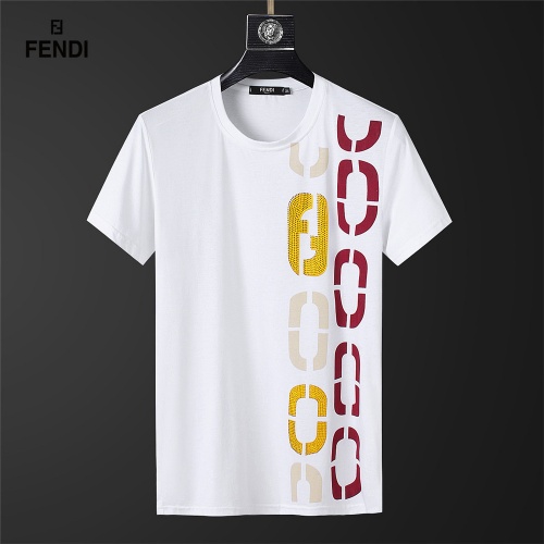 Fendi T-Shirts Short Sleeved For Men #845653 $32.00 USD, Wholesale Replica Fendi T-Shirts