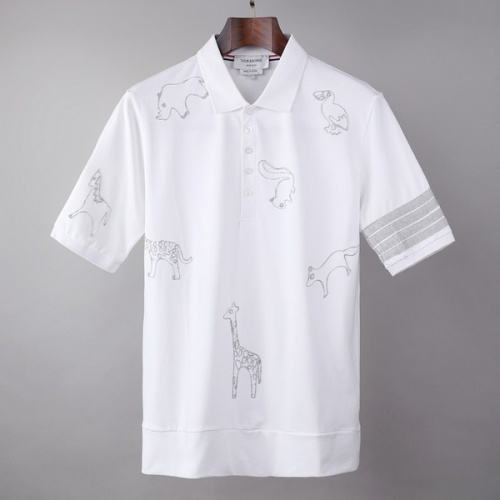 Thom Browne TB T-Shirts Short Sleeved For Men #845868 $41.00 USD, Wholesale Replica Thom Browne TB T-Shirts