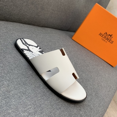 Replica Hermes Slippers For Men #846079 $52.00 USD for Wholesale