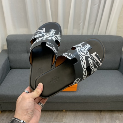 Replica Hermes Slippers For Men #846082 $52.00 USD for Wholesale