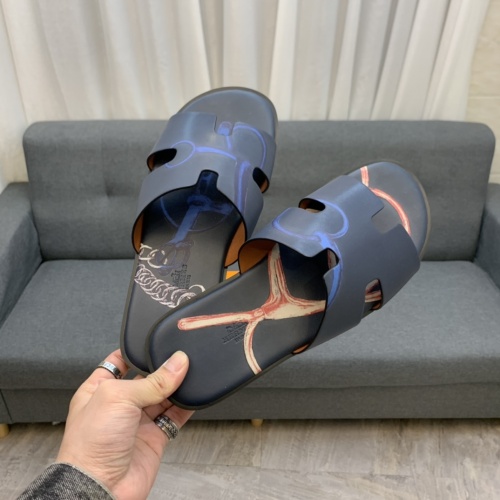 Replica Hermes Slippers For Men #846085 $52.00 USD for Wholesale