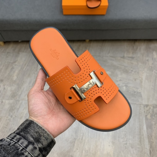 Replica Hermes Slippers For Men #846087 $52.00 USD for Wholesale