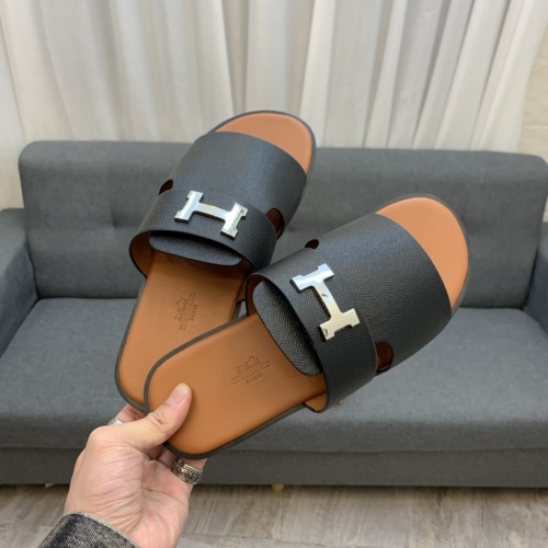 Replica Hermes Slippers For Men #846089 $52.00 USD for Wholesale
