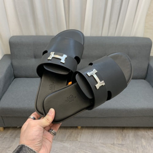 Replica Hermes Slippers For Men #846093 $52.00 USD for Wholesale