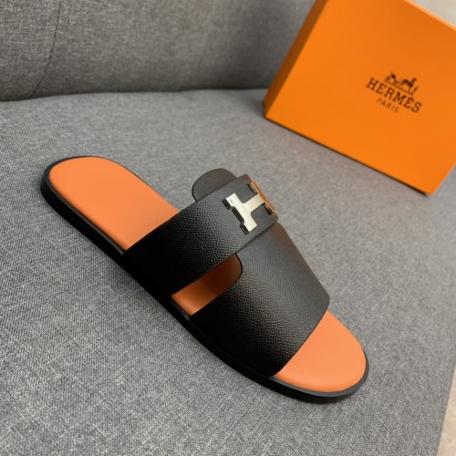Replica Hermes Slippers For Men #846096 $52.00 USD for Wholesale