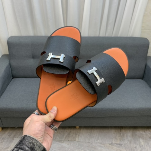 Replica Hermes Slippers For Men #846096 $52.00 USD for Wholesale