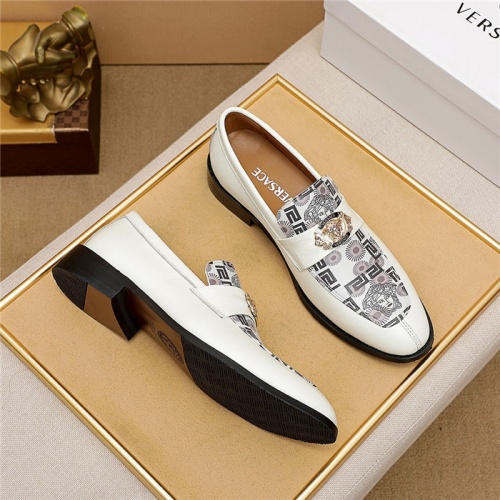 Replica Versace Leather Shoes For Men #846205 $82.00 USD for Wholesale