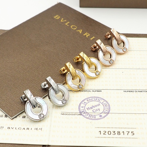 Replica Bvlgari Earrings For Women #846625 $26.00 USD for Wholesale