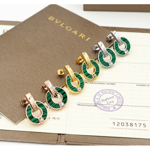 Replica Bvlgari Earrings For Women #846631 $26.00 USD for Wholesale