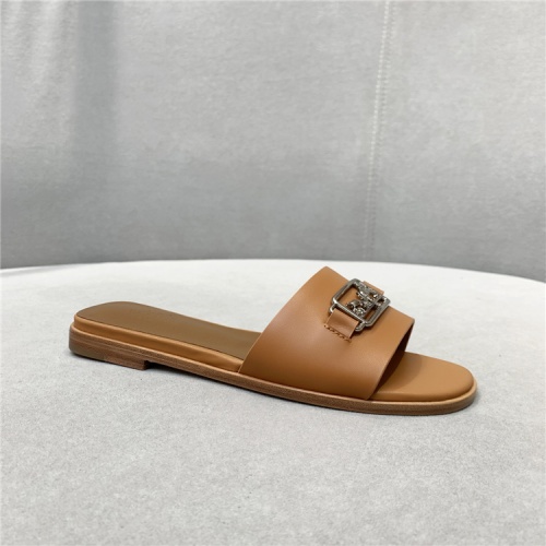 Replica Hermes Slippers For Women #846755 $60.00 USD for Wholesale