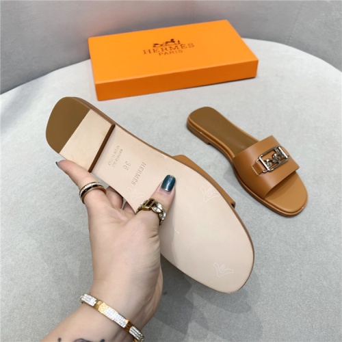 Replica Hermes Slippers For Women #846755 $60.00 USD for Wholesale