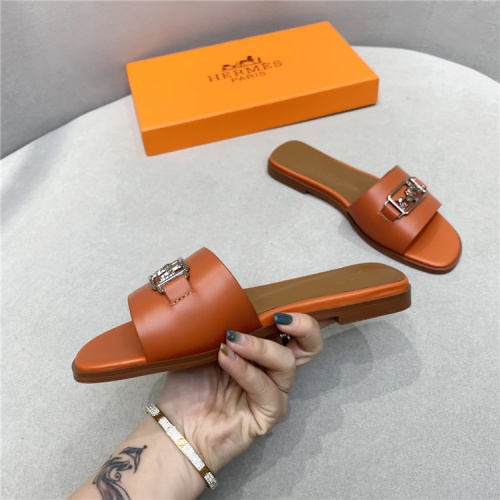 Replica Hermes Slippers For Women #846756 $60.00 USD for Wholesale