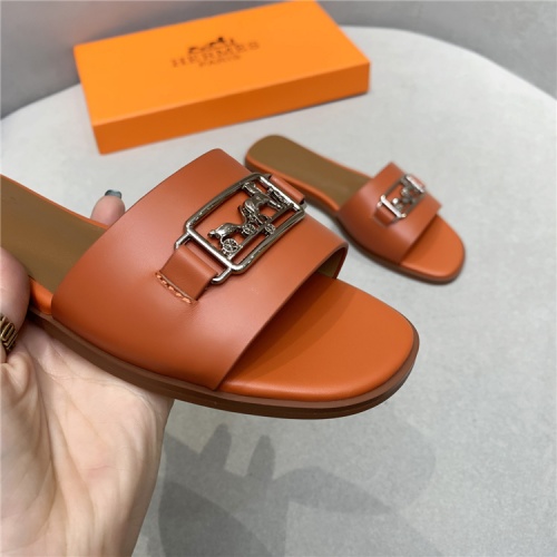 Replica Hermes Slippers For Women #846756 $60.00 USD for Wholesale