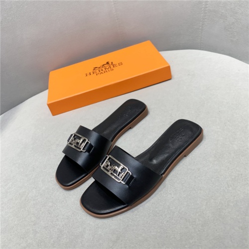 Replica Hermes Slippers For Women #846757 $60.00 USD for Wholesale