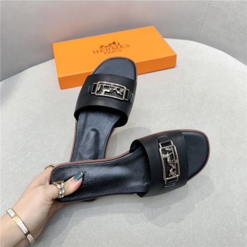 Replica Hermes Slippers For Women #846757 $60.00 USD for Wholesale