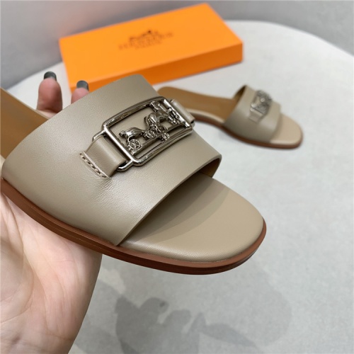 Replica Hermes Slippers For Women #846758 $60.00 USD for Wholesale