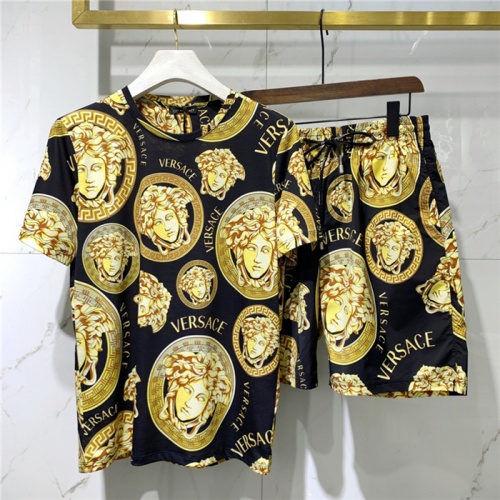 Versace Tracksuits Short Sleeved For Men #846760 $76.00 USD, Wholesale Replica Versace Tracksuits
