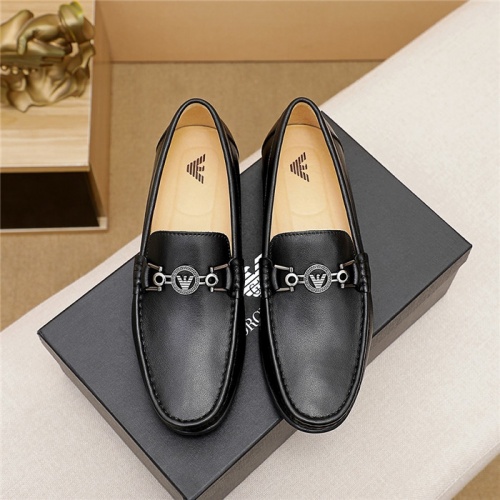 Replica Armani Leather Shoes For Men #847027 $76.00 USD for Wholesale