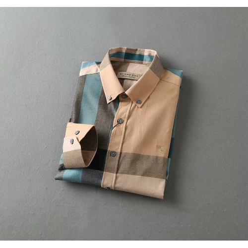 Replica Burberry Shirts Long Sleeved For Men #847149 $38.00 USD for Wholesale