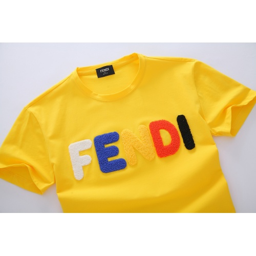 Replica Fendi T-Shirts Short Sleeved For Men #847473 $25.00 USD for Wholesale