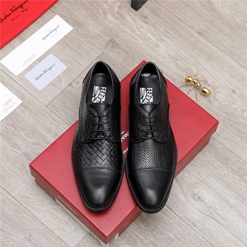 Replica Ferragamo Leather Shoes For Men #847700 $80.00 USD for Wholesale