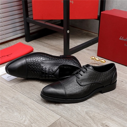 Replica Ferragamo Leather Shoes For Men #847700 $80.00 USD for Wholesale