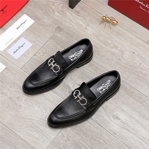 Replica Ferragamo Leather Shoes For Men #847701 $80.00 USD for Wholesale