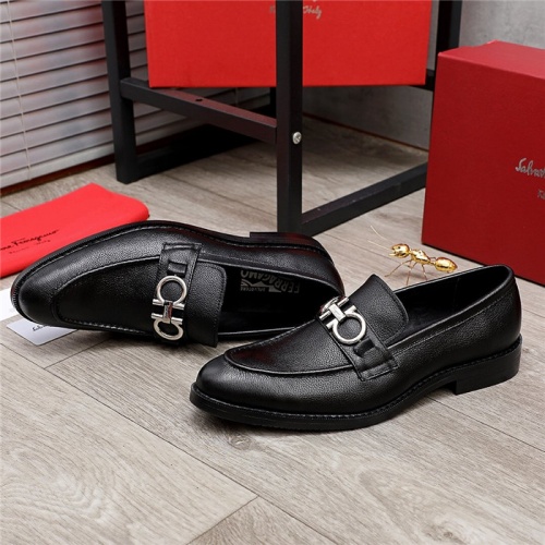 Replica Ferragamo Leather Shoes For Men #847701 $80.00 USD for Wholesale