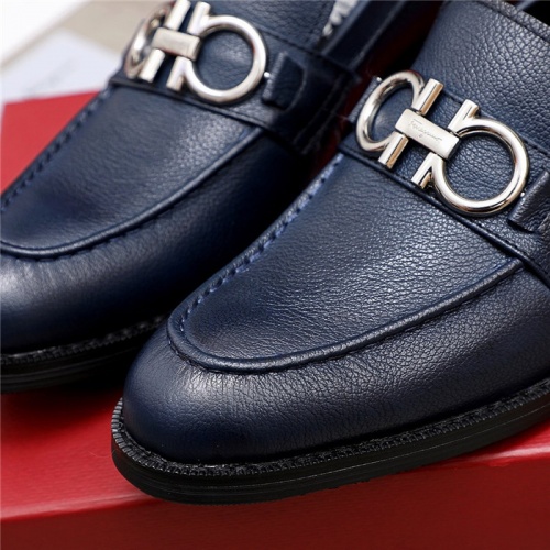 Replica Ferragamo Leather Shoes For Men #847702 $80.00 USD for Wholesale
