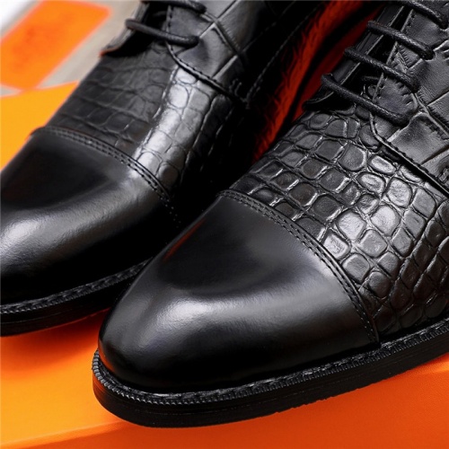 Replica Hermes Leather Shoes For Men #847704 $80.00 USD for Wholesale