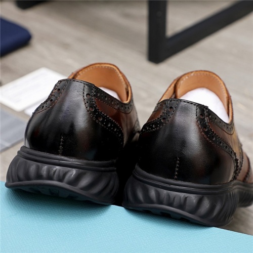Replica Prada Leather Shoes For Men #847729 $96.00 USD for Wholesale