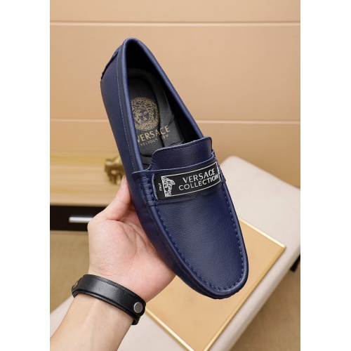 Replica Versace Leather Shoes For Men #848128 $68.00 USD for Wholesale