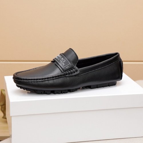 Replica Versace Leather Shoes For Men #848129 $68.00 USD for Wholesale