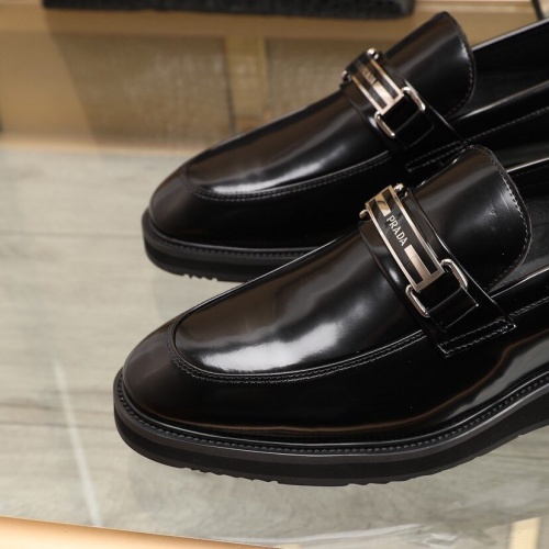 Replica Prada Leather Shoes For Men #848442 $100.00 USD for Wholesale