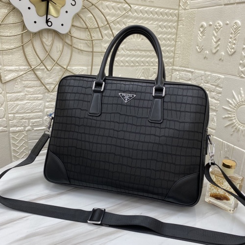 Replica Prada AAA Man Handbags #849617 $160.00 USD for Wholesale