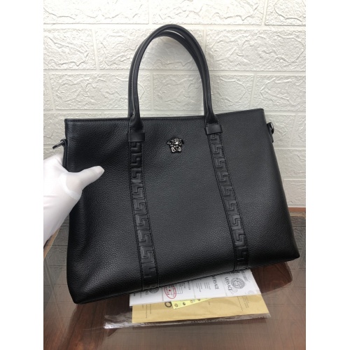 Replica Versace AAA Man Handbags #849621 $112.00 USD for Wholesale