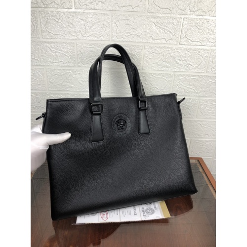 Replica Versace AAA Man Handbags #849622 $115.00 USD for Wholesale
