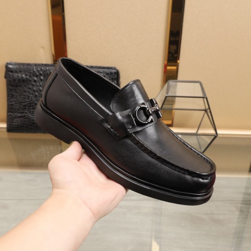 Replica Salvatore Ferragamo Leather Shoes For Men #849640 $98.00 USD for Wholesale