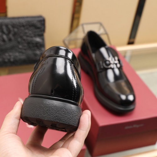 Replica Salvatore Ferragamo Leather Shoes For Men #849642 $98.00 USD for Wholesale