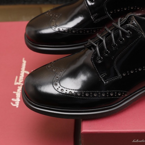 Replica Salvatore Ferragamo Leather Shoes For Men #849643 $98.00 USD for Wholesale