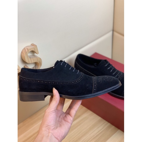 Replica Ferragamo Leather Shoes For Men #849689 $82.00 USD for Wholesale