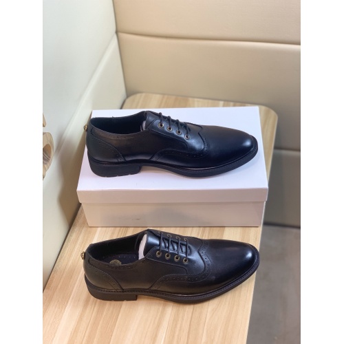 Replica Versace Leather Shoes For Men #849694 $98.00 USD for Wholesale