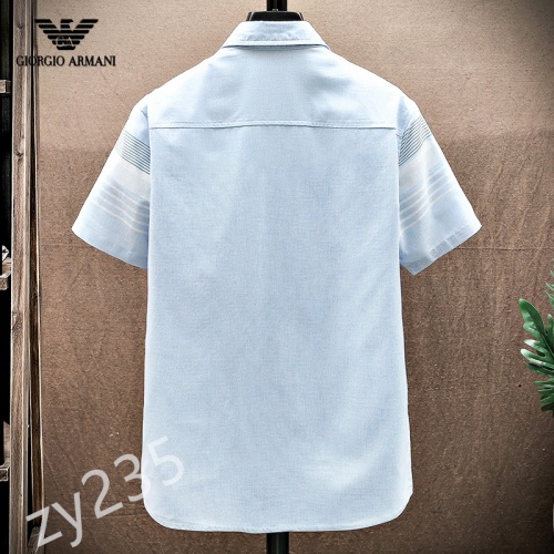 Replica Armani Shirts Short Sleeved For Men #849781 $34.00 USD for Wholesale